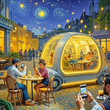 夜のカフェテラス　in future