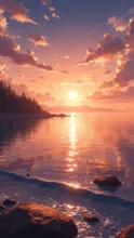 湾内の夕日🌇🌅