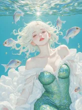 人魚姫 — まいた。さんのAIイラスト