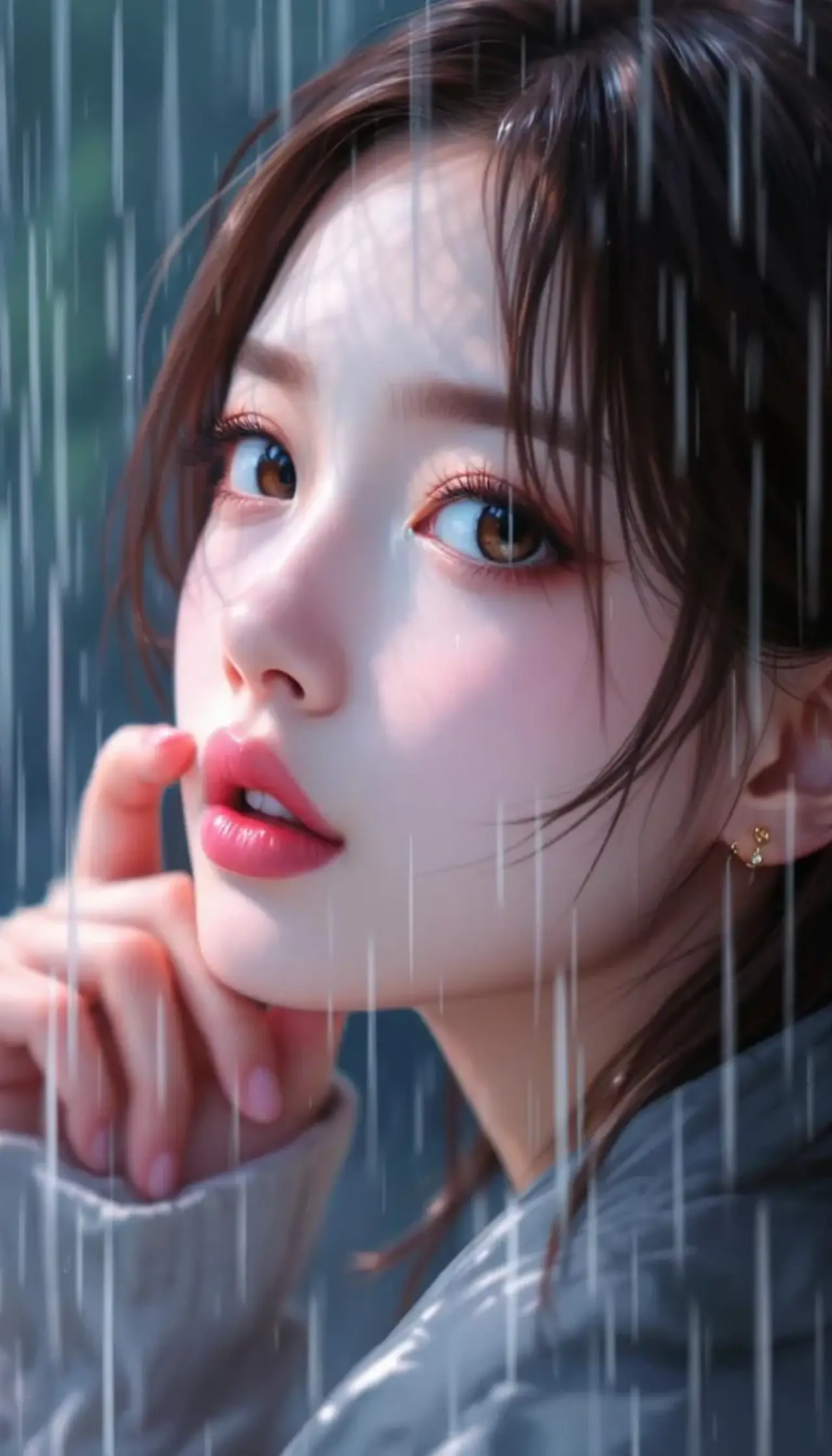 雨に打たれる美少女 — SUPP59509422さんのAIイラスト