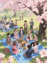 お花見 — まささんのAIイラスト