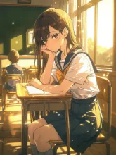 夕陽 — 教室イラストのAIイラスト|SUPPART