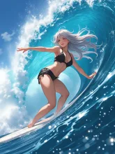 サーファー·波に乗る夏の輝き の投稿作品