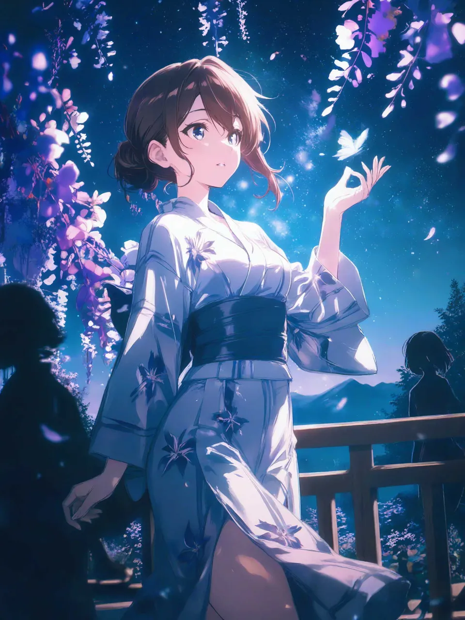 夜の藤棚
