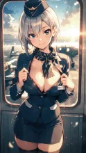 大空のスチュワーデス·タイト制服のCA の投稿作品