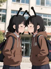 ♩ありさんと　ありさんが　ごっつんこ