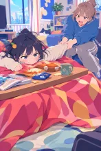 「こらーっ！なんでコタツから出ないの！」