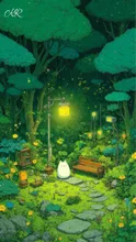 画像生成チャレンジ·夜の公園 の投稿作品