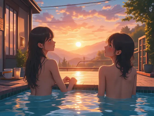 朝湯のAIイラスト - SUPPART