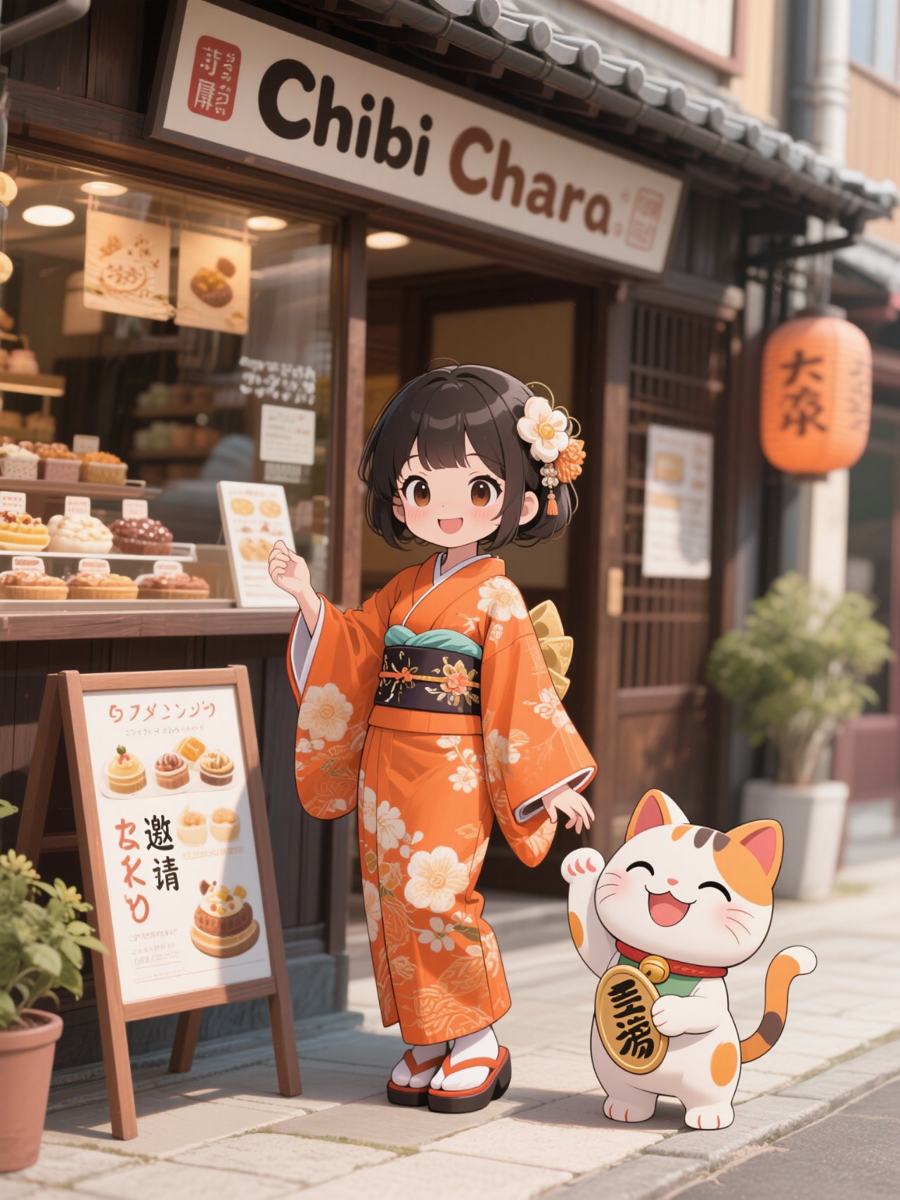 お店の可愛い招き猫💕
