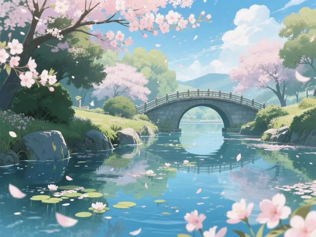 高精度アニメ - 水面に浮かぶ春 / 蔵馬