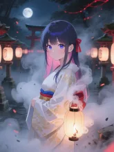 灯りの消えた後、雪乃