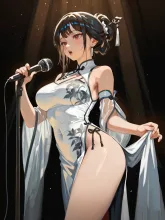 シャンソンの歌姫 — 妖怪ダルダラさんのAIイラスト