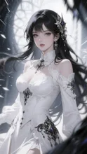 神秘的な白ゴシック