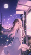 月明かりのバス停·今宵チャレンジ の投稿作品