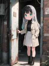 路地裏の結衣。
