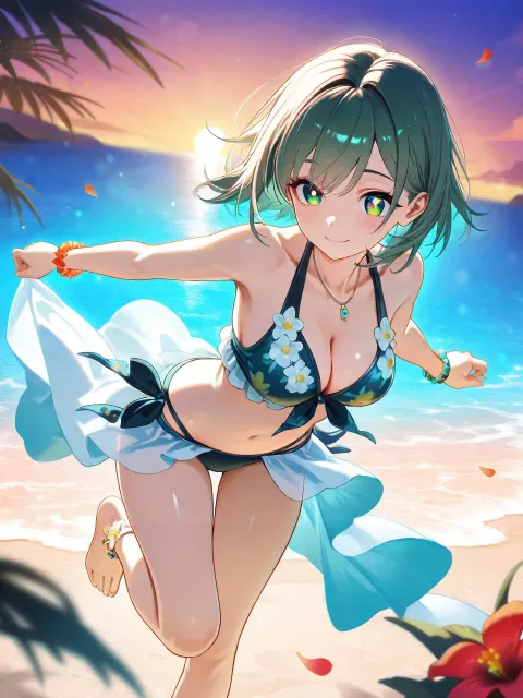 常夏の稚奈。