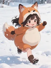 キツネっ娘♪はしゃぐ(˶¯ᵕ¯˶)