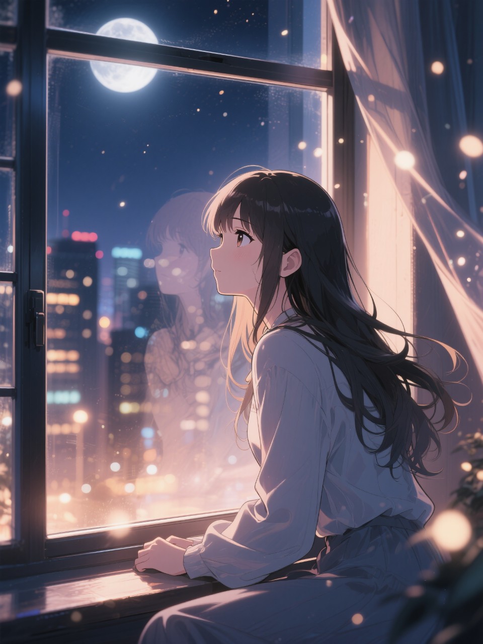 高精度アニメ - 窓辺の夜 / はると