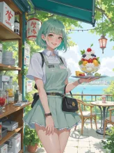 レトロカフェの看板娘