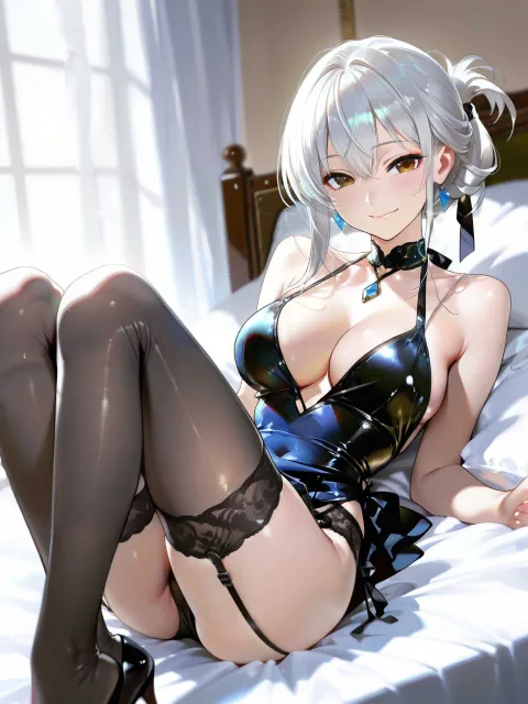 体の線が出るタイトなワンピースの色っぽい美しい女性 - 体の線だけ