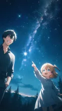 パパ、あの星見て！