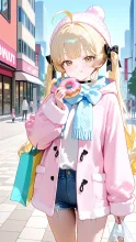 ニットかぶってもぐもぐタイム黄色ちゃん