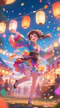 お祭り日和　はしゃぐ瞬間