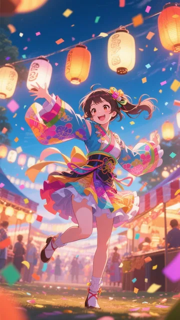 お祭り日和 はしゃぐ瞬間
