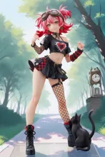笑顔でハートアクション！…パンク娘と黒ニャンコ…フィギュア…桃
