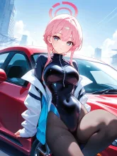 スーパーカー·真紅の車体に寄り添う の投稿作品