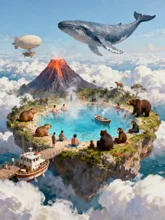 天空の島 — SUPP37791694さんのAIイラスト