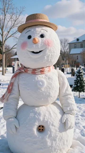 Whimsical Tall Stand Snowman