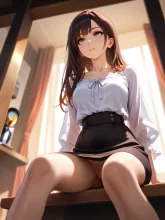 机の下から見える