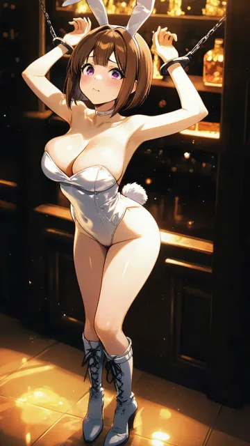手錠かけられたバニーガール