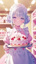 もぐもぐタイムだよ🎂 — メイド凛々さんのAIイラスト