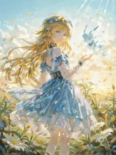 竜胆の擬人化·秋の野の青 の投稿作品