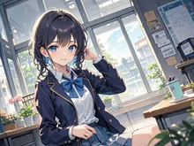 笑顔の中学生の女の子 — 小川さやかさんのAIイラスト