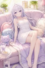 タオル一枚·ソファに沈む の投稿作品