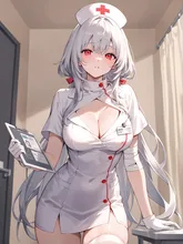 心配そうに見つめる ナース