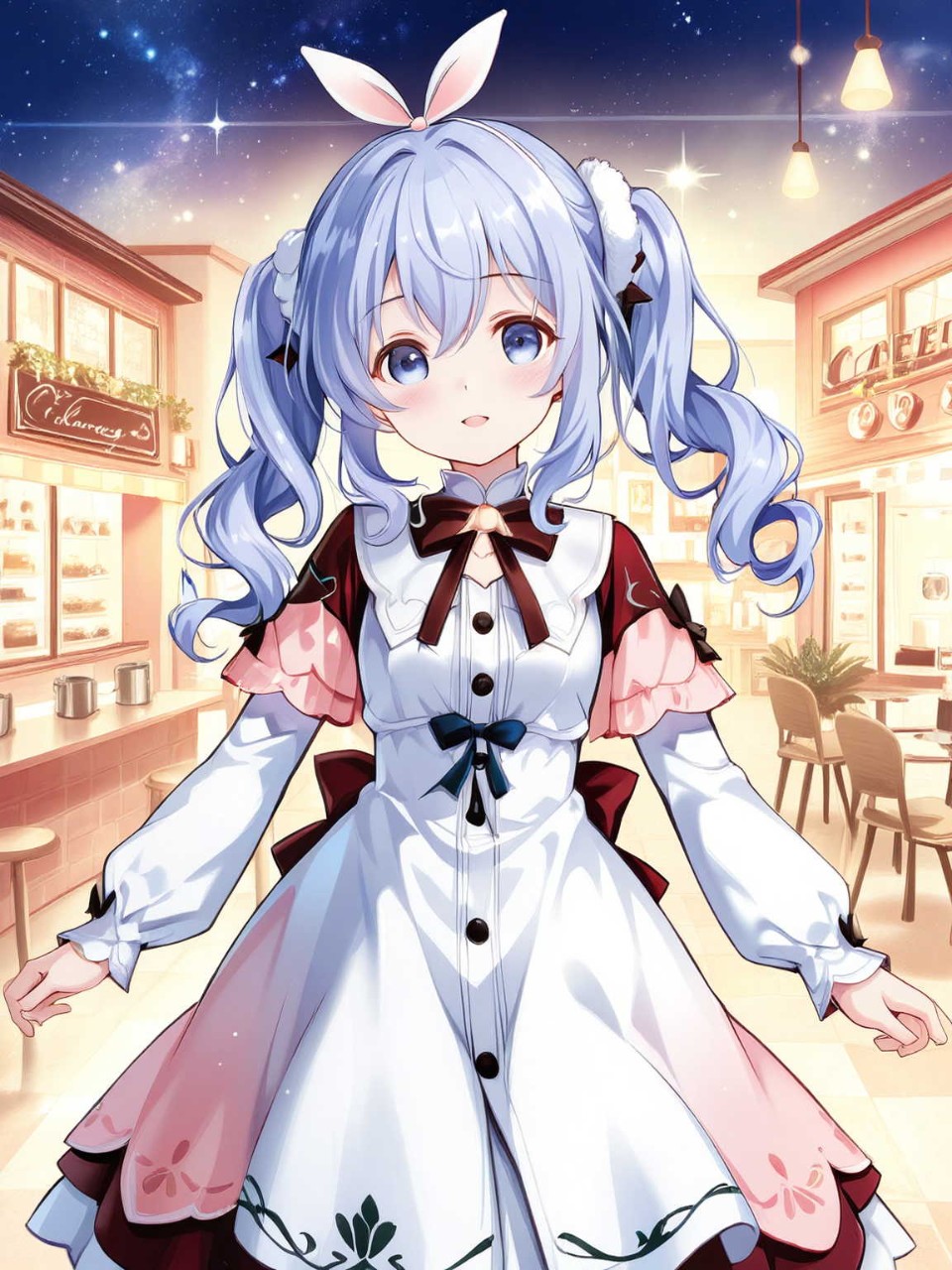 可愛いカフェで初めてのバイトする美少女高校生♡ — 香風さんのAIイラスト