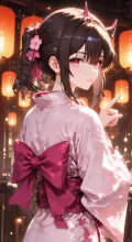 小さな角の鬼娘