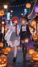 双子とカボチャ