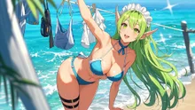 メイドさんのバカンス — xiungetuさんのAIイラスト