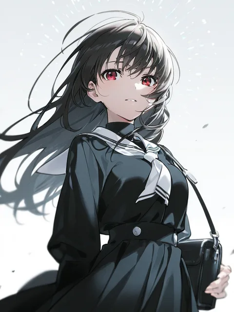 銀色に走る雷と美少女 - 画像生成チャレンジ