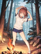 木漏れ日と、君のいたずらな歩幅 — キノコイラストのAIイラスト|SUPPART