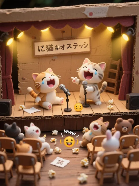 ネコちゃんの漫才会場(*ΦωΦ)