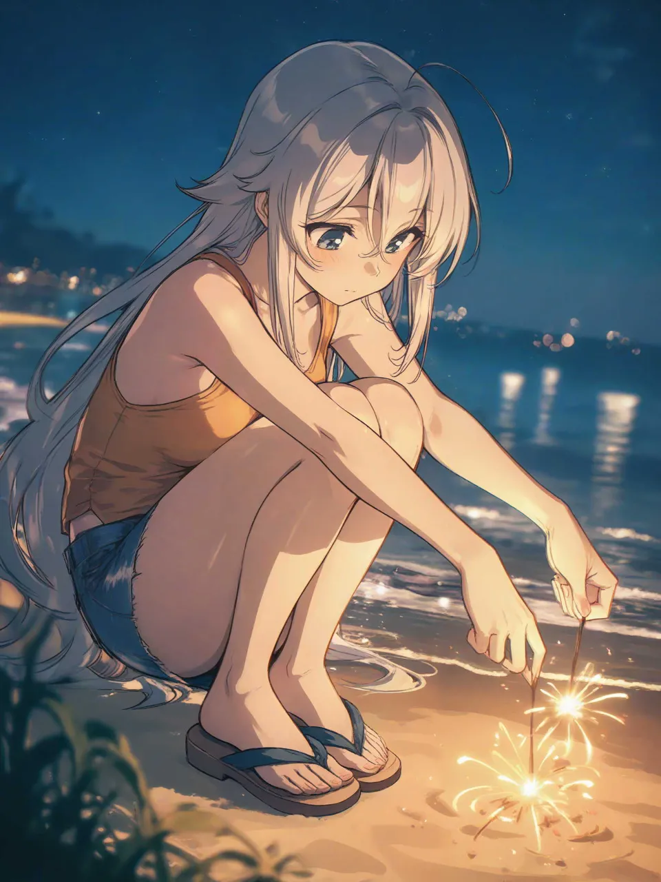 線香花火の夜②