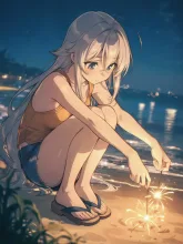 線香花火の夜②