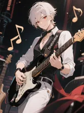 熱演するギタリスト